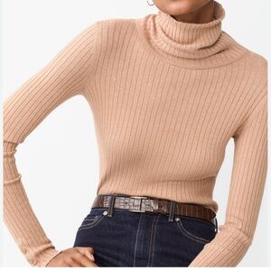 NYC Women's Ribbed Cowl Neck Sweater - H CAMEL SOLID